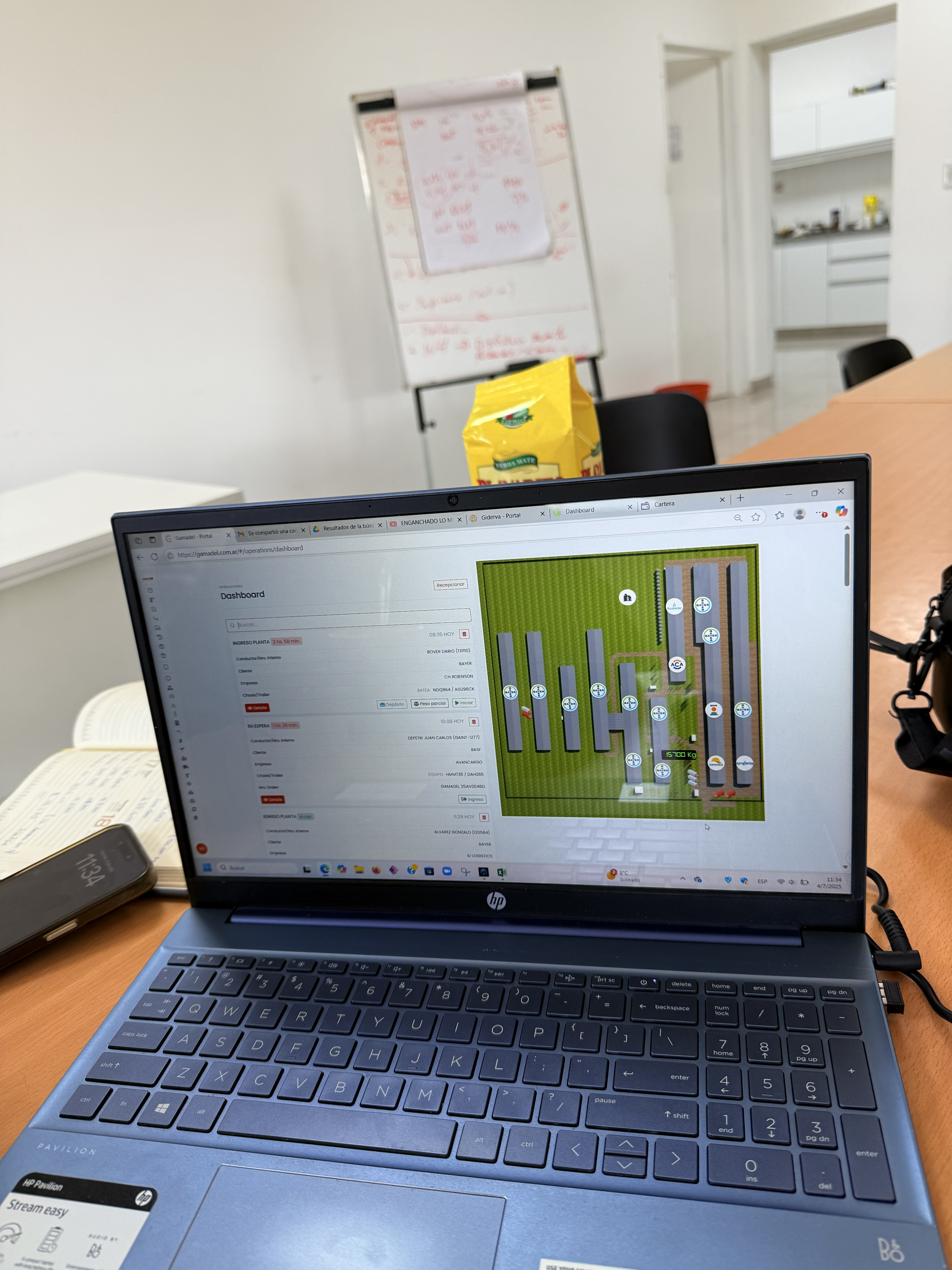 Pantalla de Sistema WMS